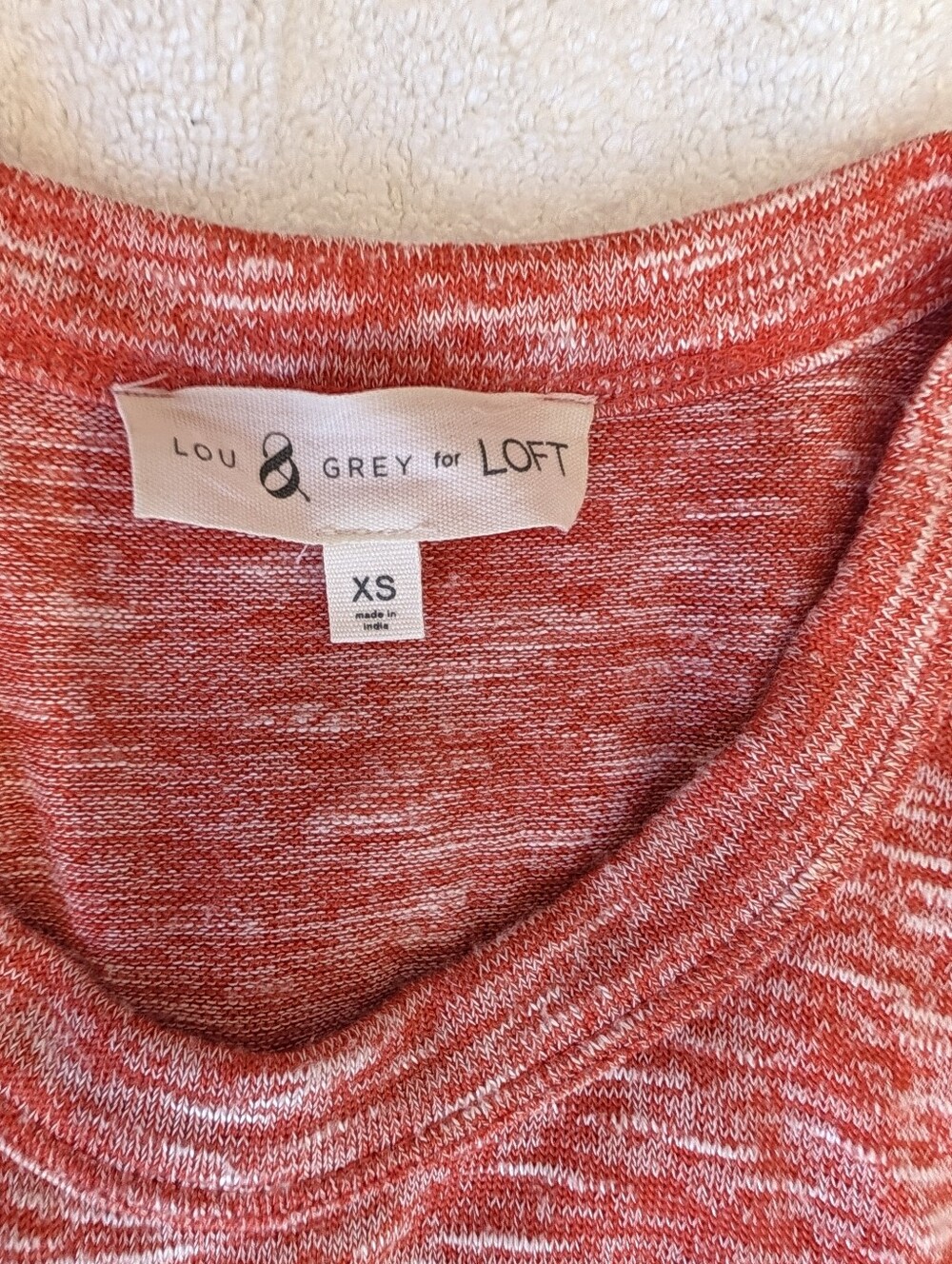 Lou & Grey for LOFT Coral Heather Knit Smocked Tiered Maxi Dress XS - Picture 3 of 9